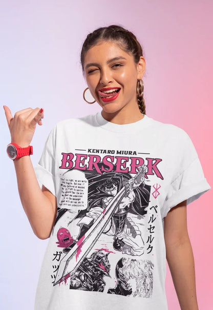 Berserk Manga Strip Guts T-Shirt Berserker Armour Anime Soft Tee Alle Größen