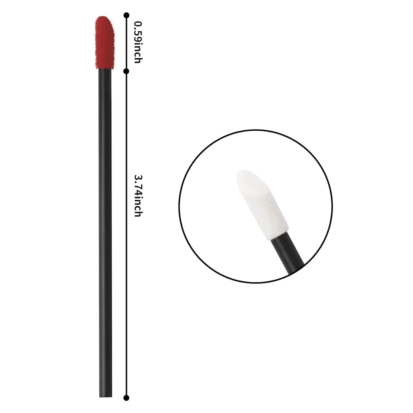 Lot de 100 applicateurs jetables non pelucheux pour rouge à lèvres, testeurs de rouge à lèvres, baguettes applicateurs pour pinceaux à lèvres, outil de beauté de maquillage