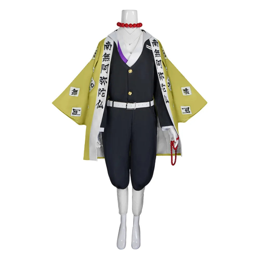 Anime Himejima Gyomei Kostüm mit Armband, Herrenhemd, Hose, Umhang, Gürtel, Robe, japanische Outfits, Halloween-Anzug, Mann, Frau, Uniform