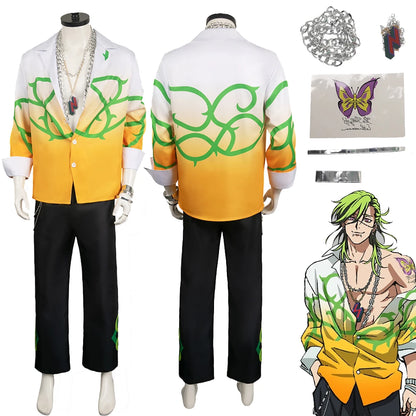 Anime Bucchigiri Cosplay Marito Kostüm Hemd Hosen Hosen Kette Jungen Männer Erwachsene Halloween Karneval Party Verkleidung Roleplay Anzug