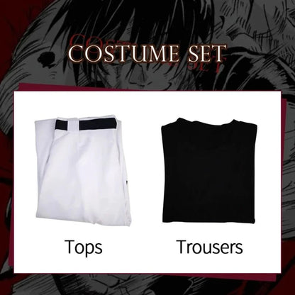 Anime Jujutsu Kaisen Staffel 2 Toji Fushiguro Cosplay Kostüm Perücke Uniform Zauberer Killer Halloween Kostüm für Frauen Männer