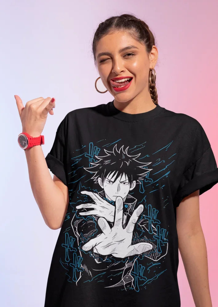 Megumi Fushiguro JJK T-shirt Jujutsu Kaisen Satoru Shinigami Shirt Soft Tee