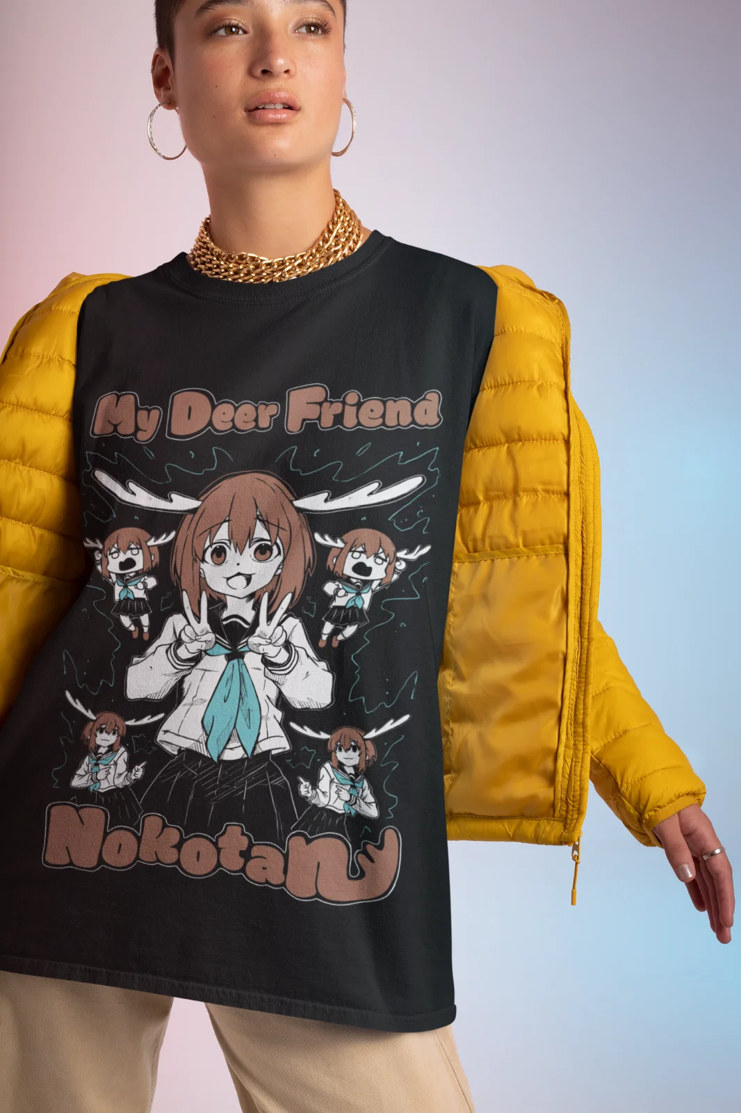 My Deer Friend Nokotan Anime T-shirt My Deer Friend Nokotan Anime Gift Shirt