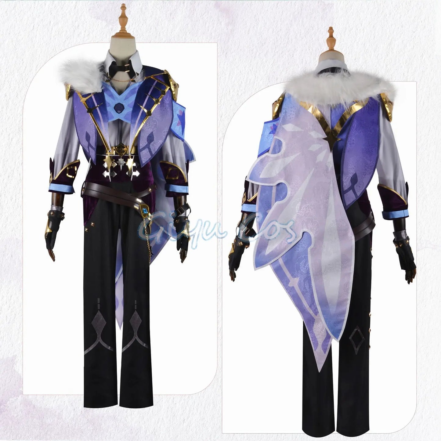 Genshin Impact Kaeya Cosplay Costume Uniforme Perruque Anime Halloween Costumes de Haute Qualité pour Hommes Jeu