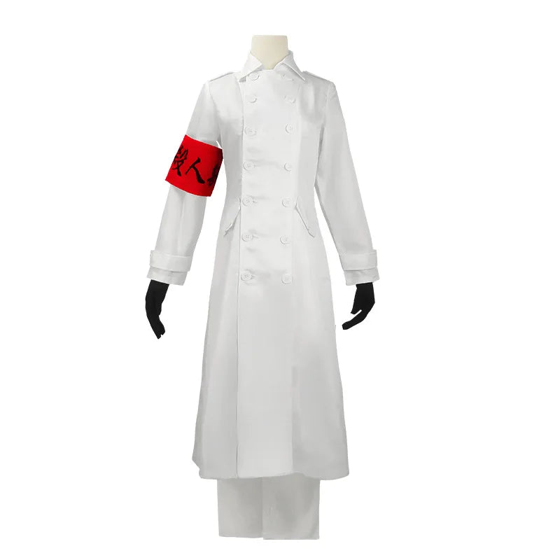 Anime Tokyo Revengers Cosplay Costume Seishu Inui Kokounoi Hajime Ensemble Uniforme Blanc Uniforme Dragons Noirs Fête d'Halloween