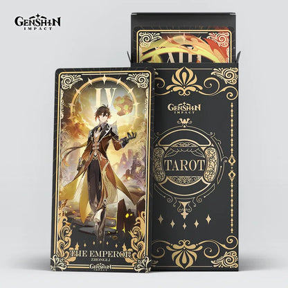 Lot de 22 cartes à jouer Genshin Impact Tarot Cosplay Anime Game Genshin Zhongli Kazuha Raiden Shogun Yae Miko Vita Tarot