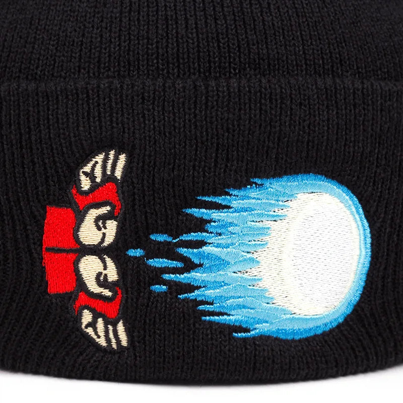 Luxury Hiphop Anime Knitted Hat Beanie for Men Women Cotton Winter Hats Warm Outdoors Skiing Cap Bonnet Scrub Streetwear Gorras