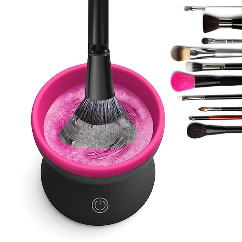 NEW 1PCS Electric Makeup Brush Women Cleaner Automatic Silicone Washing Spinner Makeup Products USB Cleaning Tools & Accessories