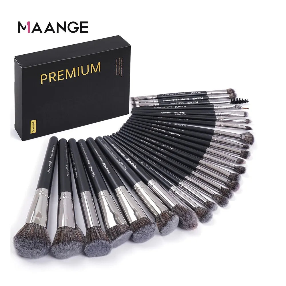 MAANGE Professional Gift Box 25 Pieces Makeup Brushes Kit Face Eye Beauty Brushes For Foundation Conceal Eyeshadow Contour Brush