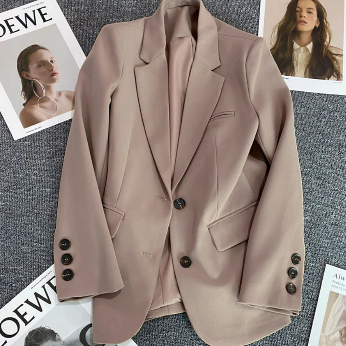 Veste de mode coréenne pour femmes, blazers, vêtements d'extérieur, printemps-automne 2024, nouvelle veste pour femmes, chic, élégant, décontracté, sport, costume féminin