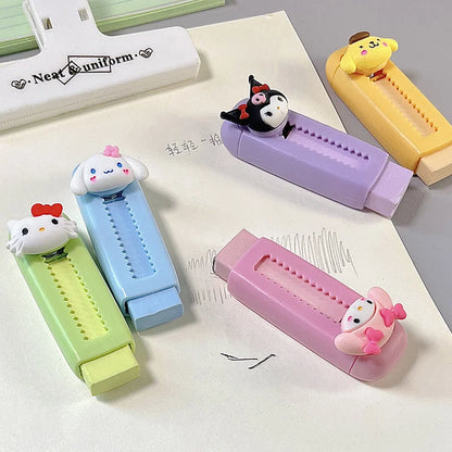 Niedlicher Anime Hello Kitty Push-Pull-Radiergummi Kawaii Cartoon Sanrio Kuromi Cinnamoroll Radiergummi Studentengeschenk Belohnung Schreibwaren Geschenk