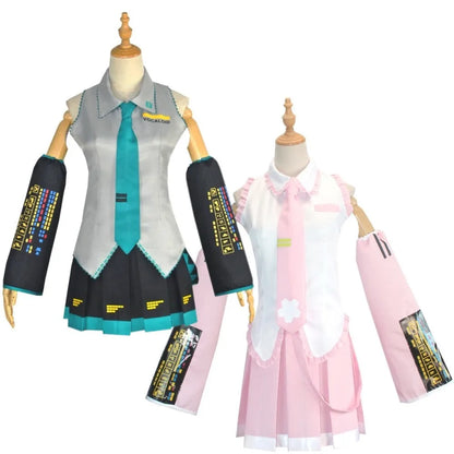 Miku - Japanese Men Women Costume Socks Future Miku Cosplay Outfit for Beginners Female Halloween Outfit Plus Size