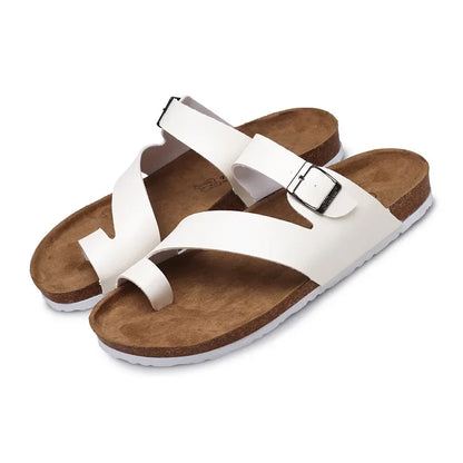 CEVABULE Herren Flip-Flops Kork Sandalen Casual Flip-Flops Strandschuhe KWN