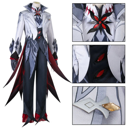 Costume de Cosplay Arlecchino The Knave Genshin Impact Fatui Harbinger Wig Set Servant Snezhnaya Costumes d'Halloween pour femmes