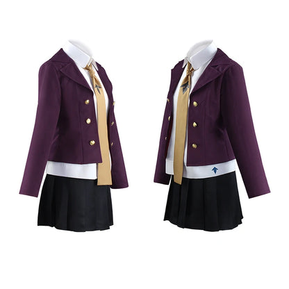 Anime Danganronpa Kirigiri Kyouko Cosplay Kostüm Lila Perücke Halloween Karneval Für Frau Kleidung Einschließlich Hemd Krawatte