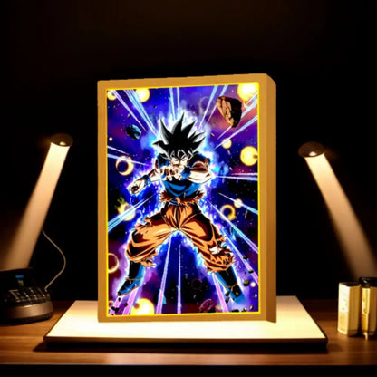 Anime Figur Dragon Ball Licht Malerei Foto Rahmen Goku Vegeta Led Nachtlicht Geburtstag Schlafzimmer Dekor Originelle Geschenke Mond Lampe