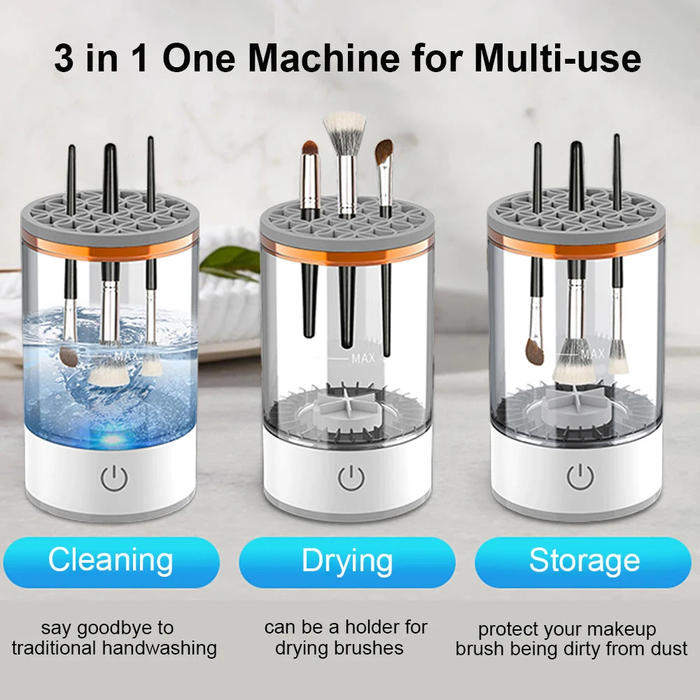 Makeup Brush Cleaner Automatic Rotating Makeup Brush Cleaner USB Portable Electric Cosmetic Makeup Brush Rotary Washing Machine