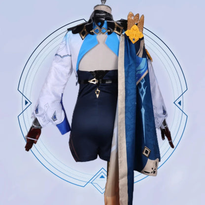 Genshin Impact Eula Lawrence Cosplay Costume Halloween Carnaval Vague Fleur Chevalier Drôle Costume Gant Bijoux Anime Cosplay Perruque