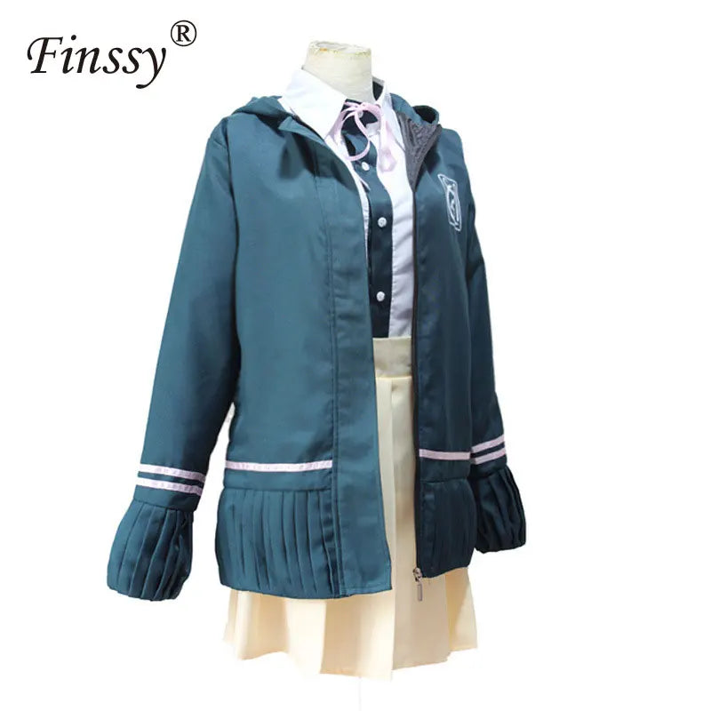 Uniforme de lycéen Anime Danganronpa Nanami ChiaKi Cosplay Costume Veste à manches longues Jupe courte Jupe Loli