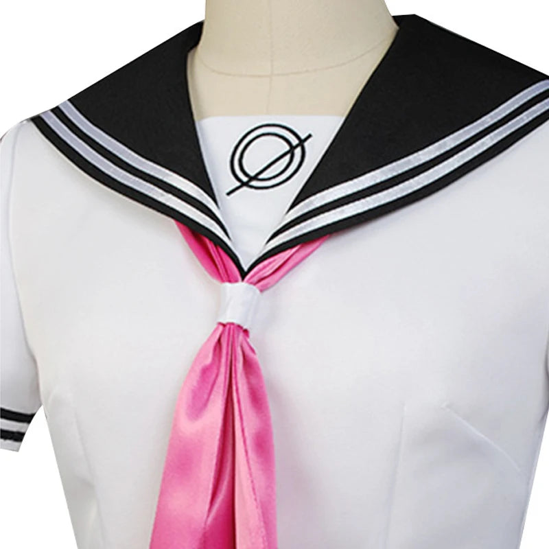 Anime Danganronpa Mioda Ibuki Cosplay Kostüm Bunte Teufelshornperücke für Frau Halloween Karneval Kostüm Requisiten