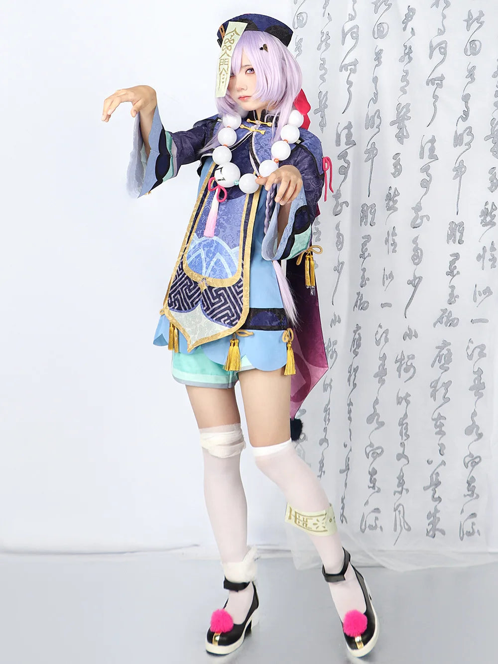 Genshin Impact Qiqi Cosplay Costume Uniforme Perruque Anime Halloween Costumes pour Fille Jeu