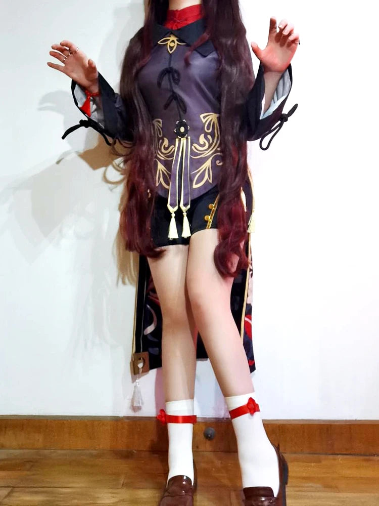 Costume de Cosplay Genshin Impact de Hutao, uniforme de style chinois, costumes d'Halloween pour femmes, jeu Hu Tao