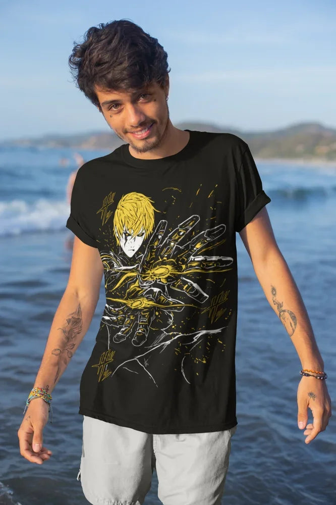 T-shirt unisexe Genos One Punch Man Anime Manga Villain