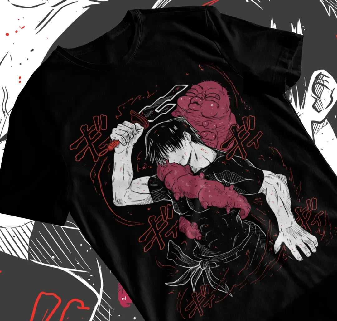 Jujutsu Kaisen Fushiguro Toji T-shirt Anime horreur manches courtes T-shirt doux