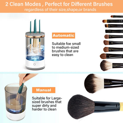 Makeup Brush Cleaner Automatic Rotating Makeup Brush Cleaner USB Portable Electric Cosmetic Makeup Brush Rotary Washing Machine