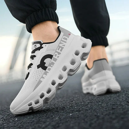 Male Cushioning Sneakers NonSlip Casual Sports Shoes Lightweight Men's Walking Running Shoes Hhollow Design Outsole Large Size45