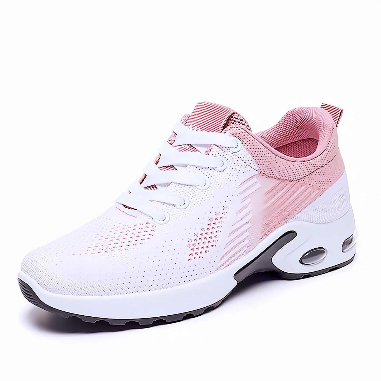 Atmungsaktive Laufschuhe zum Schnüren für Damen, Sportschuhe mit Luftpolsterung und leichtem Mesh, Outdoor-Sport-Trainingsschuhe