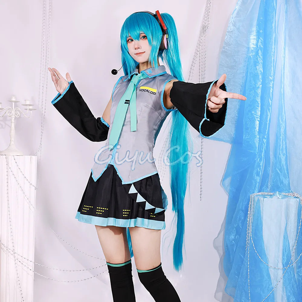 Mikuu Cosplay Kostüm Karneval Uniform Perücke Anime Halloween Kostüme Frauen