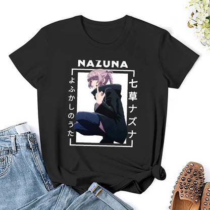 Ruf der Nacht - Nazuna Mittelfinger T-Shirt Ästhetische Kleidung Hippie-Kleidung Damenkleidung T-Shirt Kleid für Frauen sexy