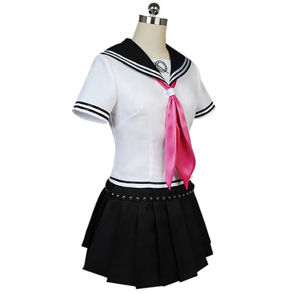 Anime Danganronpa Mioda Ibuki Cosplay Kostüm Bunte Teufelshornperücke für Frau Halloween Karneval Kostüm Requisiten