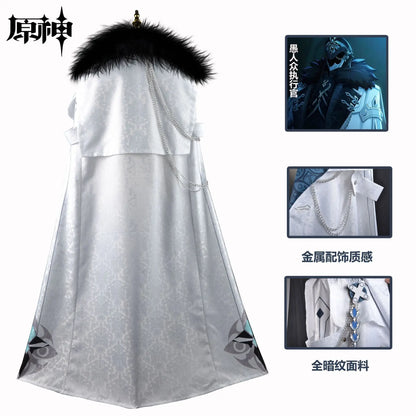 Jeu Anime Genshin Impact Fatui cosplay Cape exécutive Écharpe Tartaglia Childe Ajax vêtements d'halloween Uniforme New Skin harbinger