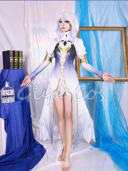 Genshin Impact Furina Focalors Cosplay Costume Vêtements Quotidiens Carnaval Uniforme Halloween Fête Costumes Mascarade Femmes Jeu