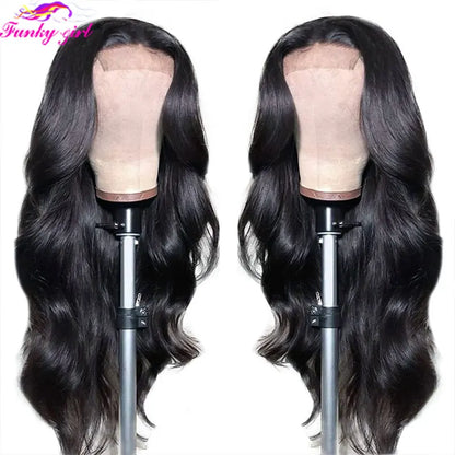 Body Wave Lace Front Perücke 100 % Echthaar Perücken für Frauen Brasilianische transparente Lace Closure Perücken 180 % Dichte Remy Haar Günstige Perücke