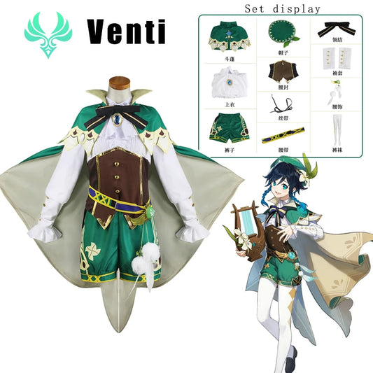 Jeu Anime cosplay vents genshin impact Costume fête robe adulte femmes Halloween carnaval Cos vêtements ensemble complet