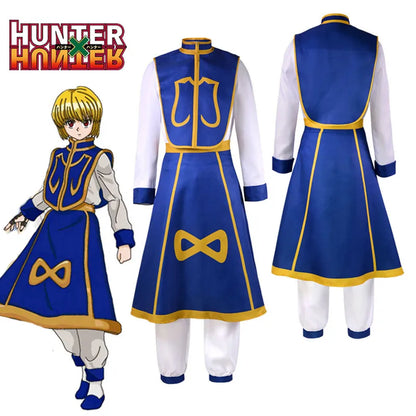 Anime Manga Hunter x Hunter Kurapika Cosplay Kostüm Perücke Finger Ringe Kette Ohrringe Anime Uniformen Halloween Party Outfits