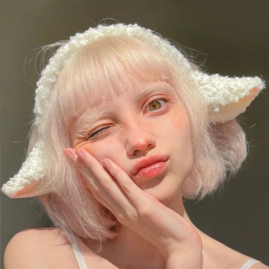 Original design sheep kc Lolita hand-made headband lamb ears animal headdress