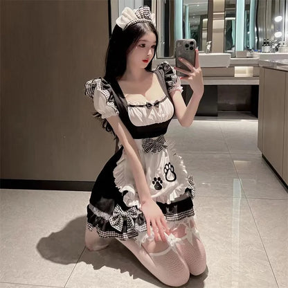 Kawaii Soft Girl Two-dimensional Lolita Dress Sexy Goth Lolita Lolita Grande Taille Japanese Maid Sweet Kitten Wild Maid Cosplay