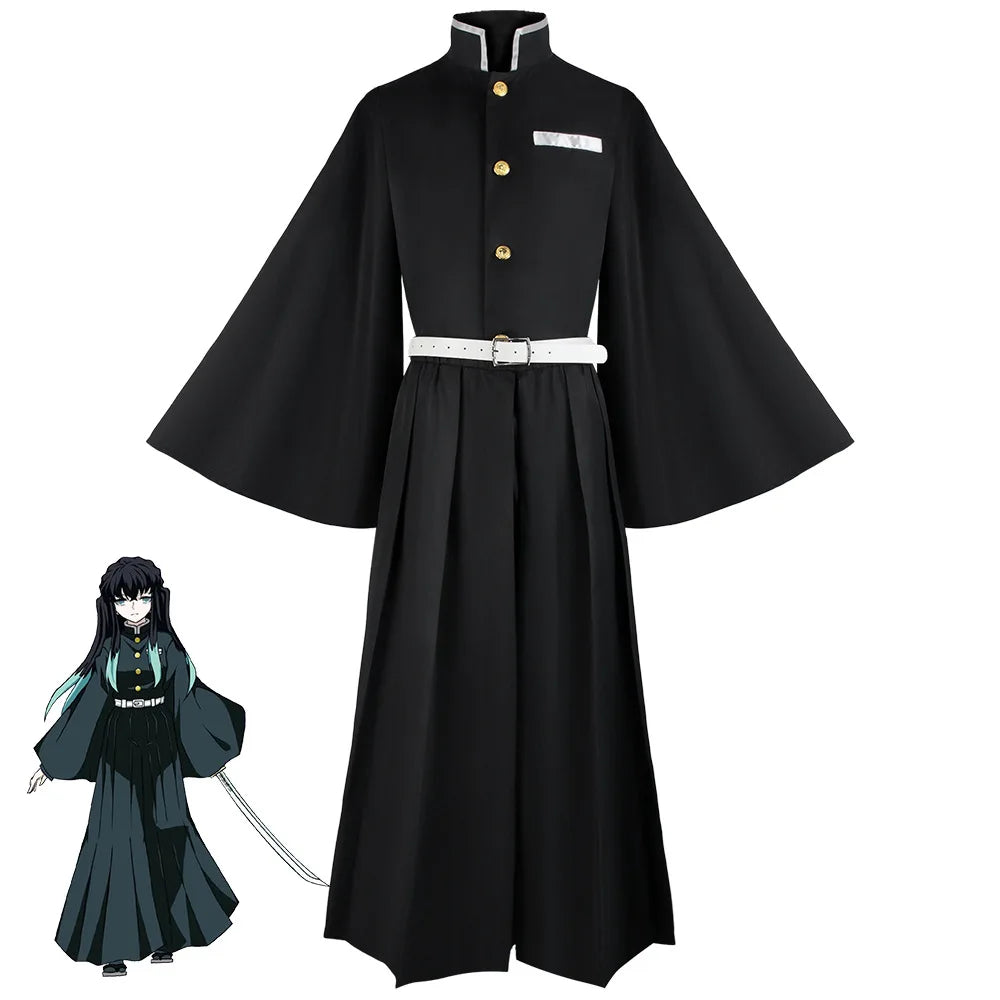 Costume de Cosplay de jeu Muichirou Anime Tokitou Muichirou uniforme Costume d'Halloween femmes hommes adulte haut + jupe + ceinture accessoire de Cosplay