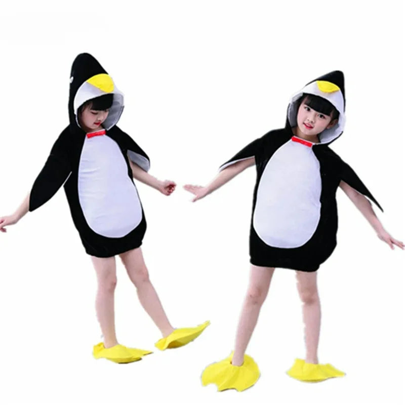 Madagascar Penguin Halloween Costume For Baby Infant Boy Girl Outfit Fancy Dress Animal Cosplay Clothing For Birthday Party