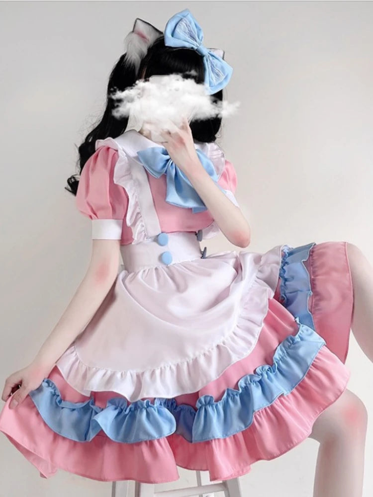 Costumes de Cosplay Lolita Maid à la mode, uniforme d'écolière mignon et doux, vêtements de spectacle d'animation sur scène, chemise coquine et sexy