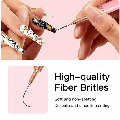 5-teiliges Nailart-Liner-Pinsel-Set, längliche Linien, Streifen, Zeichnen, UV-Gel, Malerei, Nageldesign-Stift, professionelles Maniküre-Werkzeug