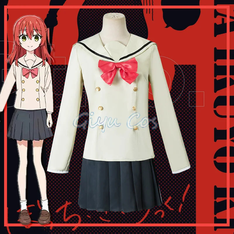 Costume de Cosplay Yamada Ryo Kita Ikuyo Ijichi Nijika Gotoh Hitori, BOCCHI THE ROCK! Perruque d'uniforme de carnaval pour adultes, Anime Halloween