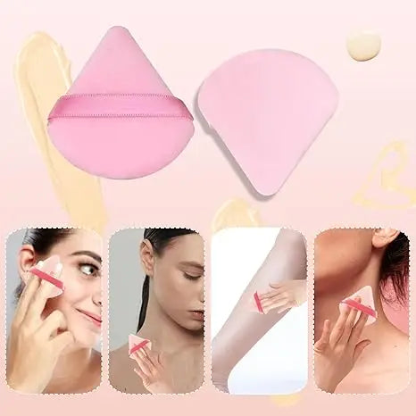 Ensemble d'éponges de maquillage 15 pièces avec pot de rangement, Beauty Blender Houppette à poudre Mini houppette à poudre Mini coussin d'air pour les doigts Houppette triangulaire