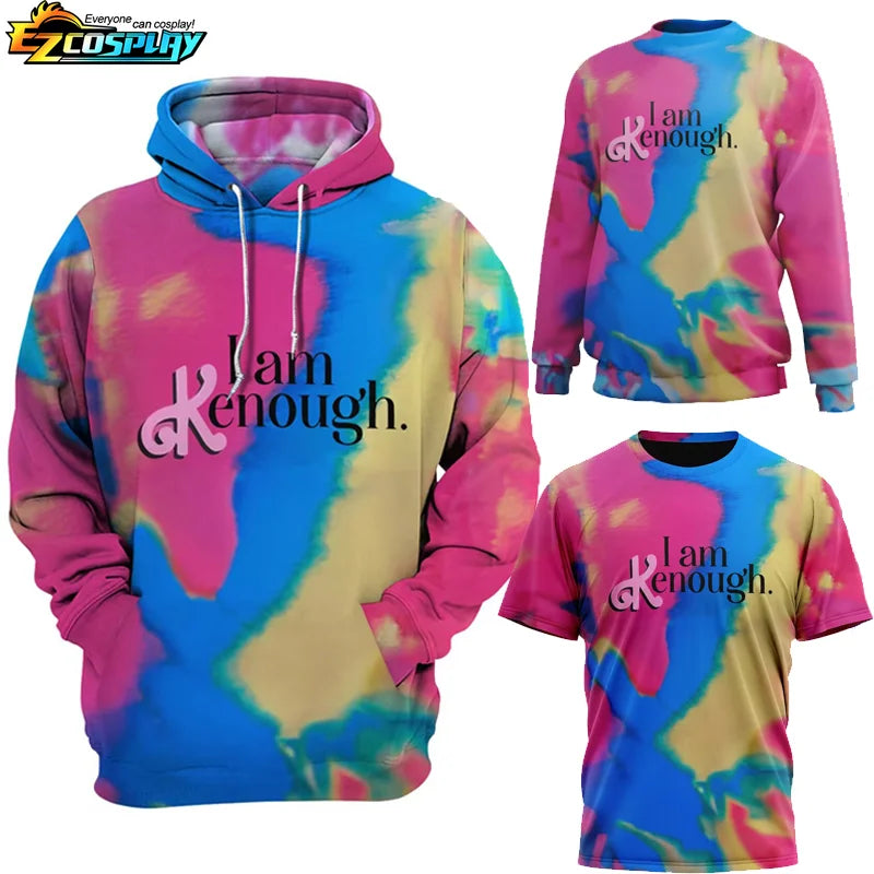 Sweat à capuche unisexe avec impression tie-dye 3D Kenough