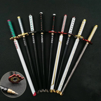 Épées d'anime japonais Gel-stylo Cosplay Armes de ninja Costumes de samouraï Accessoires Cadeaux de Noël Collections de fans