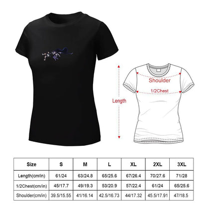 Call of the Night Scene T-Shirt Übergrößen Tops Schwergewichte Funnys Damen Sommerblusen 2024